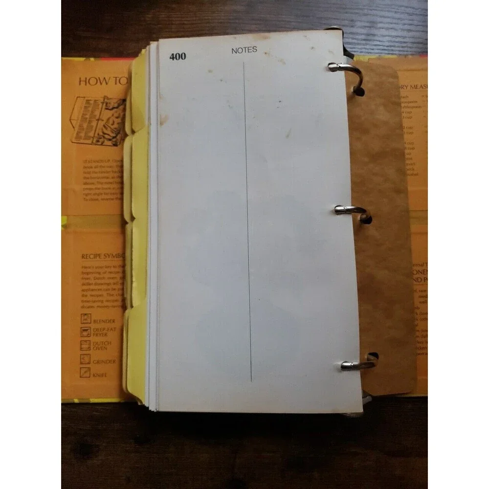 Woman's Day Collectors Cookbook VINTAGE 1970 Yellow Hardcover  Binder Ephemera